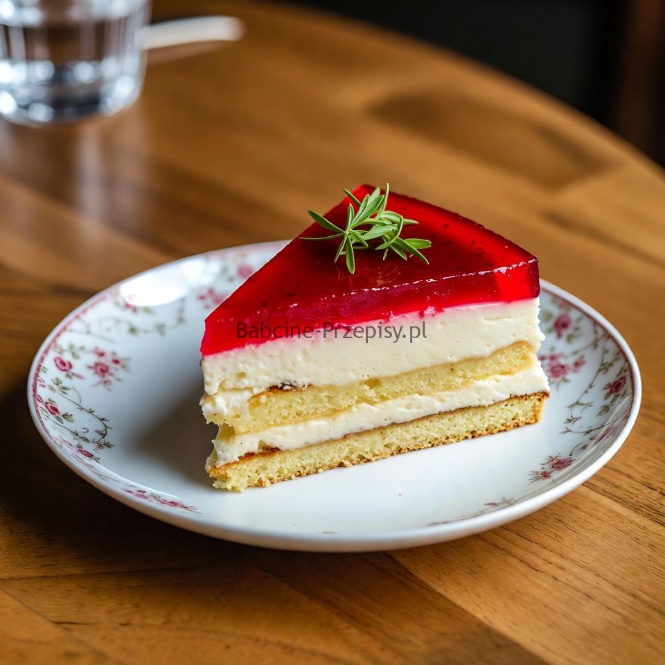 Ciasto ambrozja z galaretką Ciasto ambrozja z galaretką